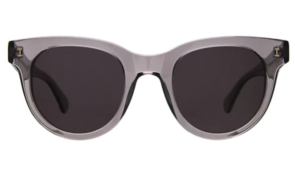 Illesteva Sicilia Grey Gray Acetate Round Sunglasses Designer Eyewear w/ Case